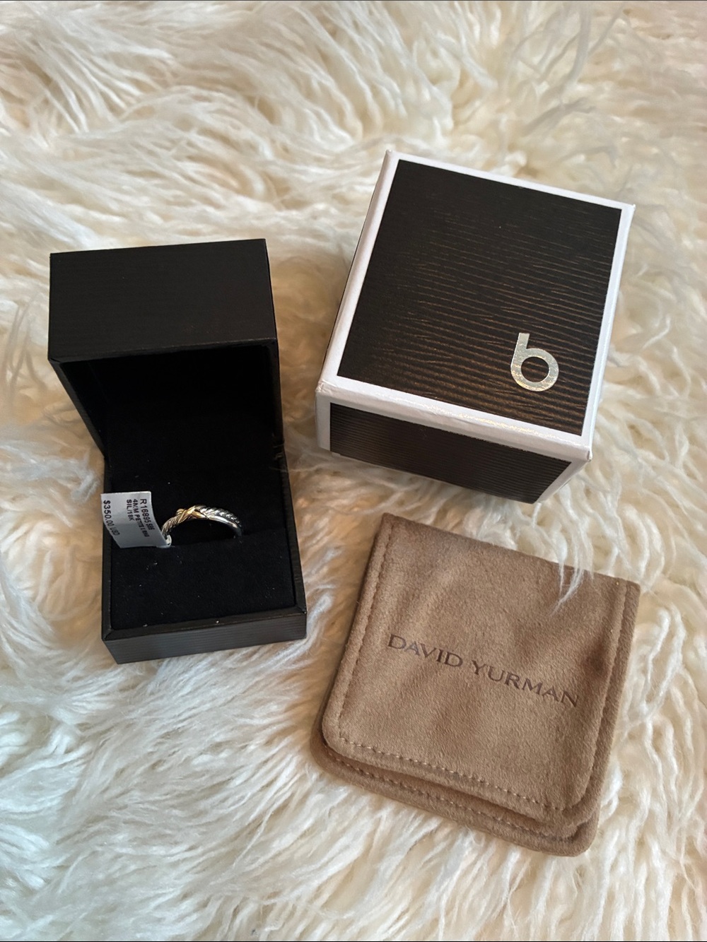 NWT David Yurman Petite X Two-Tone Cable Ring - Picture 2 of 6